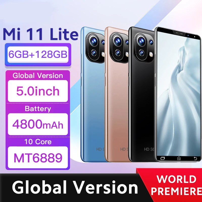 Global Version Mi 11 Lite Mobile Phone 6GB 128GB 5.5" Inch 4800mAh Smartphone Android 10.0 Cellphone Face Unlock Smart Phone
Global Version Mi 11 Lite Mobile Phone 6GB 128GB 5.5" Inch 4800mAh Smartphone Android 10.0 Cellphone Face Unlock Smart Phone