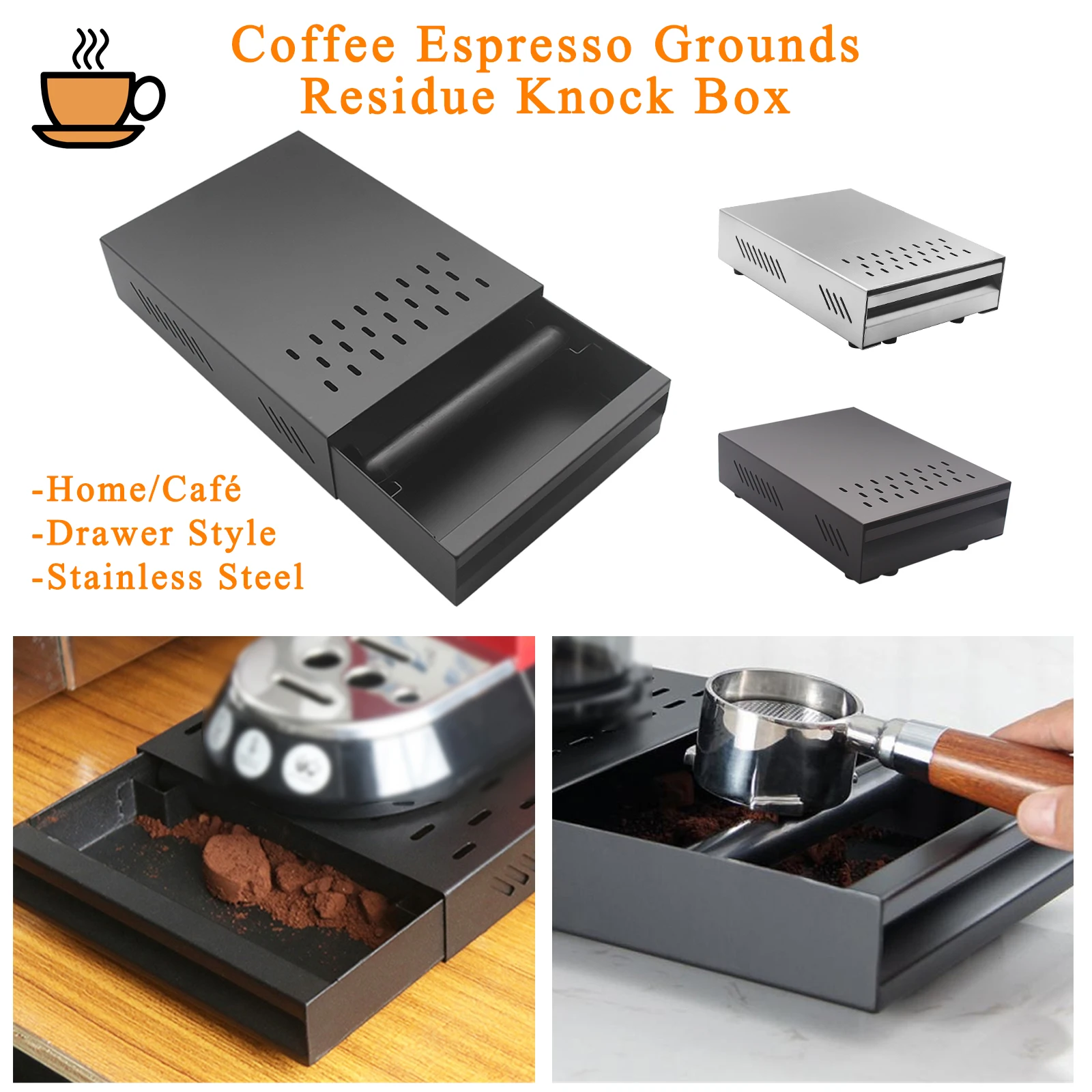 Drawer Type Knocking Slag Box Coffee Grind Dump Box Waste Box With Detachable Knock Shock-Absorbent Espresso Knock Box
Drawer Type Knocking Slag Box Coffee Grind Dump Box Waste Box With Detachable Knock Shock-Absorbent Espresso Knock Box