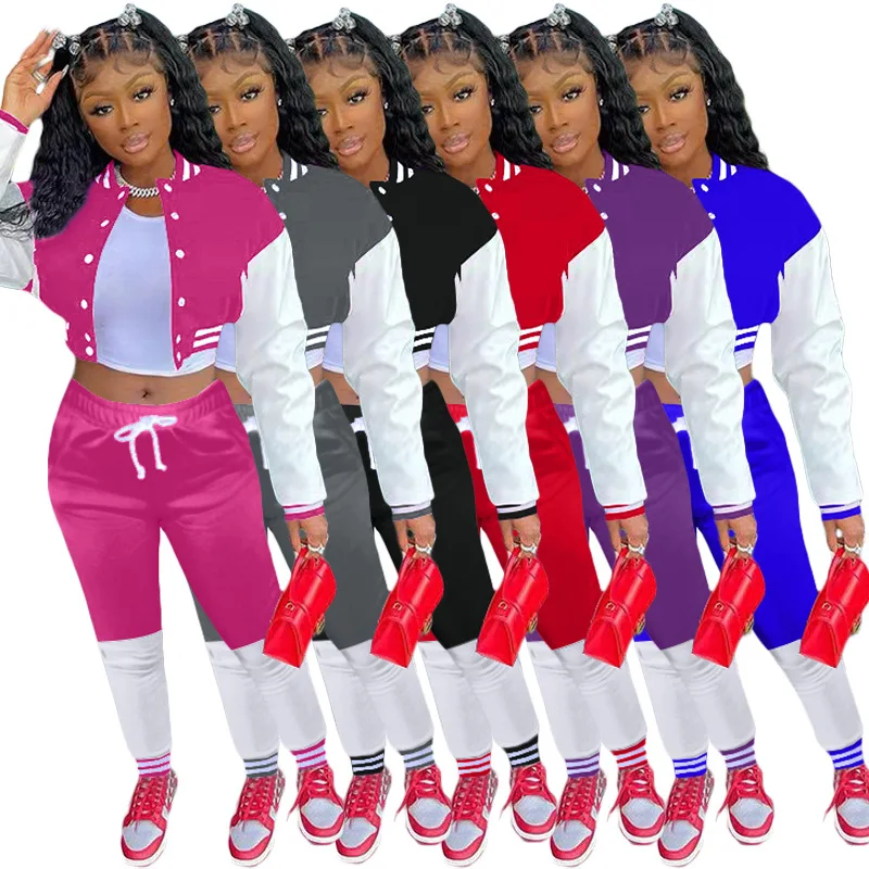 Adogirl Patchwork Baseball Jacket Tracksuit Two Piece Sets Women Long Sleeve Tops+ Kinny Pants Suits Casual Matching Outfits
Adogirl Patchwork Baseball Jacket Tracksuit Two Piece Sets Women Long Sleeve Tops+ Kinny Pants Suits Casual Matching Outfits