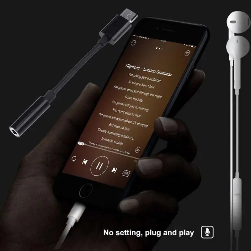 Аудиокабель Aux с разъемом для наушников типа C 3 5 Xiaomi Huawei USB к адаптеру мм