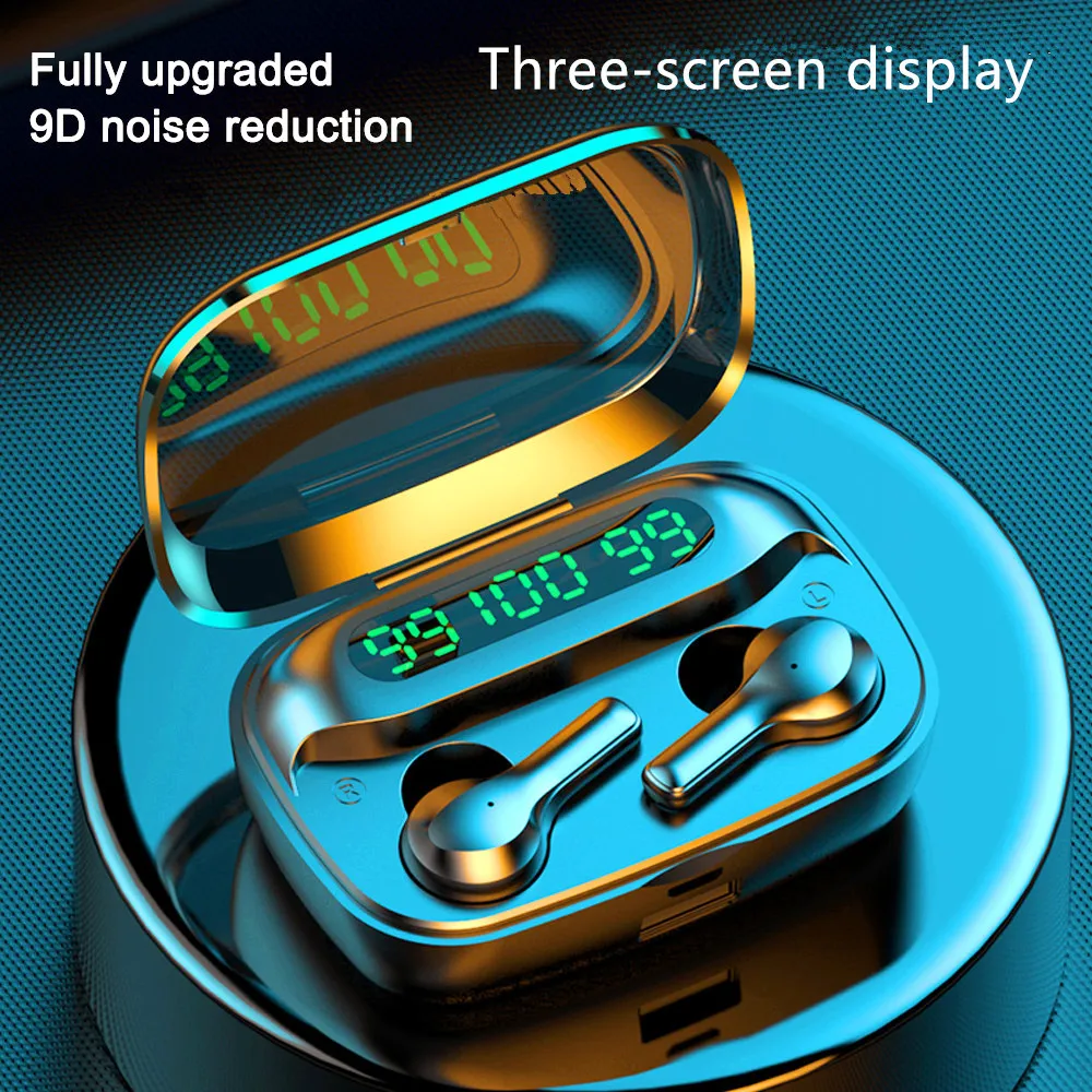 Bluetooth Earphone 5.0 TWS Wireless Earphones LED with Microphone Earphones Waterproof Noise Cancel Headset Earbuds 2000mah
Bluetooth Earphone 5.0 TWS Wireless Earphones LED with Microphone Earphones Waterproof Noise Cancel Headset Earbuds 2000mah