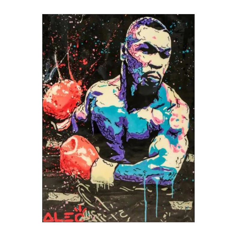 

Graffiti Street Boxing Champion Tyson Poster Canvas Painting Wall Art Posters and Prints Pictures for Living Room Home Decor