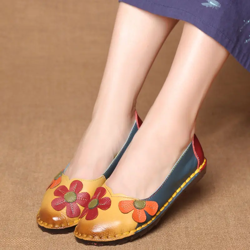 Splicing leather flats womens spring summer flats soft high quality mother casual slip-on shoes
Splicing leather flats womens spring summer flats soft high quality mother casual slip-on shoes