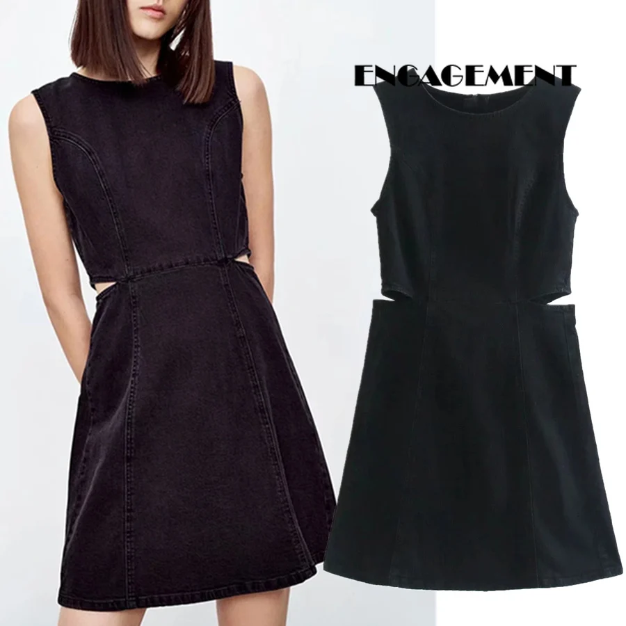 ENGAGEMENT 2021 Women Summer Dress Simple Solid O-neck Sleeveless Denim Mini Dress Party Dress Women Vestidos
ENGAGEMENT 2021 Women Summer Dress Simple Solid O-neck Sleeveless Denim Mini Dress Party Dress Women Vestidos