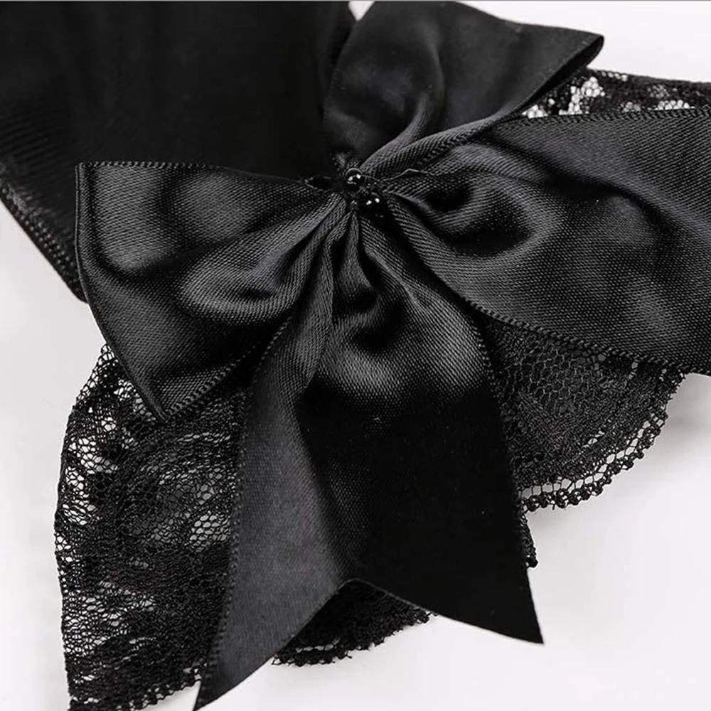 Women Lace Mesh Gloves Ladies Black White Wrist Gloves Large Bow Knot Bride Marriage Glove Party Cosplay Accessories
Women Lace Mesh Gloves Ladies Black White Wrist Gloves Large Bow Knot Bride Marriage Glove Party Cosplay Accessories