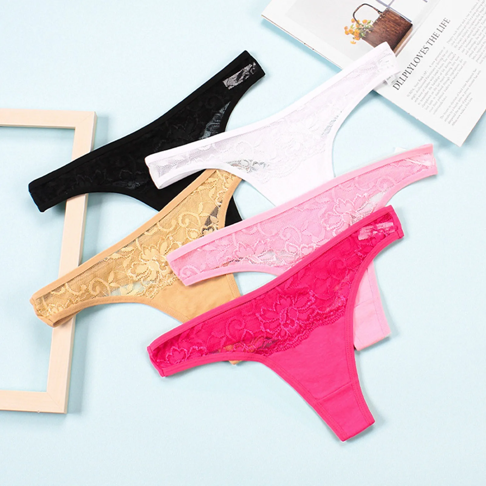 Women Sexy Lingerie Temptation Low-waist Panties Sexy Lace Thong Hollow Cotton Crotch Bacteriostat Underwear Underpants R5
Women Sexy Lingerie Temptation Low-waist Panties Sexy Lace Thong Hollow Cotton Crotch Bacteriostat Underwear Underpants R5