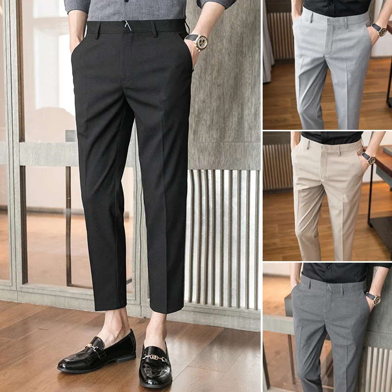 2021 Spring Autumn Suit Pants Fashion Mens Casual Slim Fit Pants Solid Business Dress Pants Men's Wedding Party Work Pants F143
2021 Spring Autumn Suit Pants Fashion Mens Casual Slim Fit Pants Solid Business Dress Pants Men's Wedding Party Work Pants F143