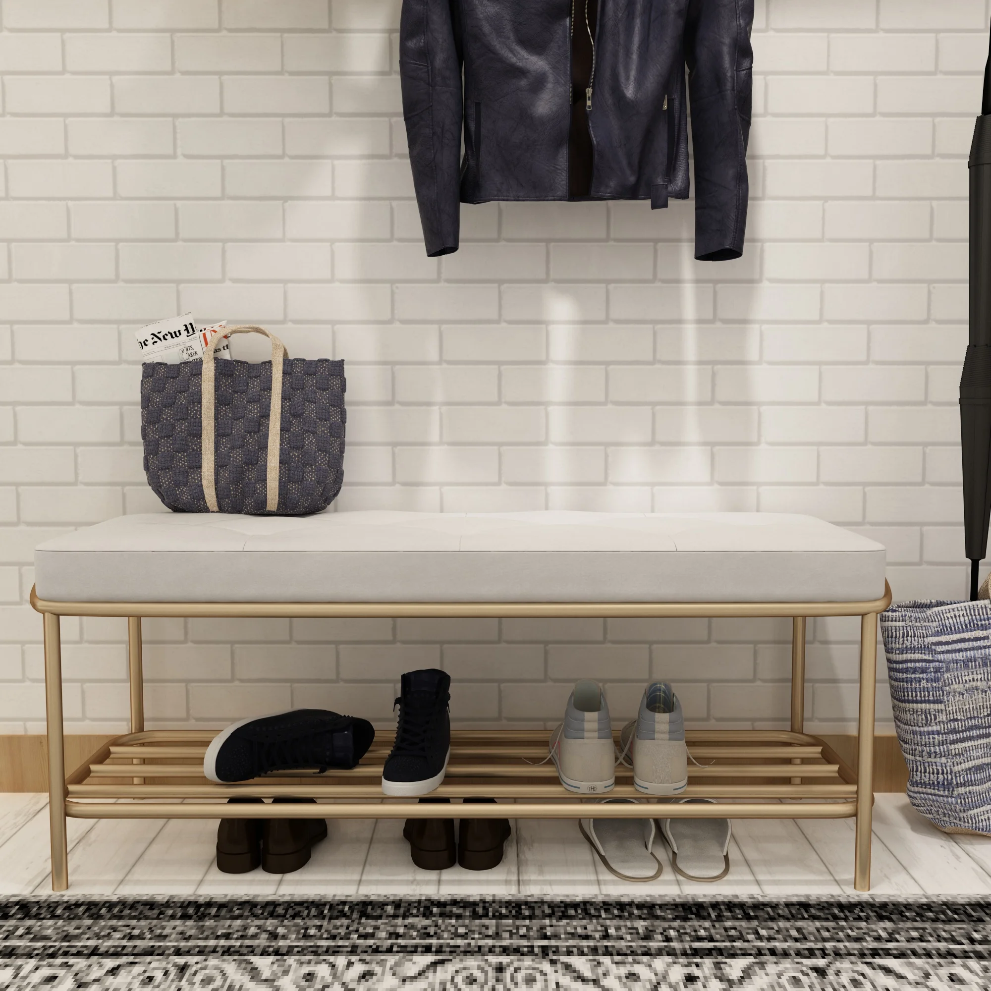 Iron shoe stool Nordic simple door clothing store test shoes sofa strip household bed end net red
Iron shoe stool Nordic simple door clothing store test shoes sofa strip household bed end net red