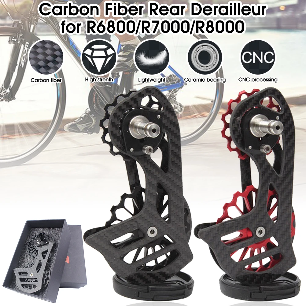 Bicycle Carbon Fiber Ceramic Rear Derailleur 17T Pulley Guide Wheel for R5800 R6800 R7000 R8000 R9100 R9000 Bicycle Accessories
Bicycle Carbon Fiber Ceramic Rear Derailleur 17T Pulley Guide Wheel for R5800 R6800 R7000 R8000 R9100 R9000 Bicycle Accessories