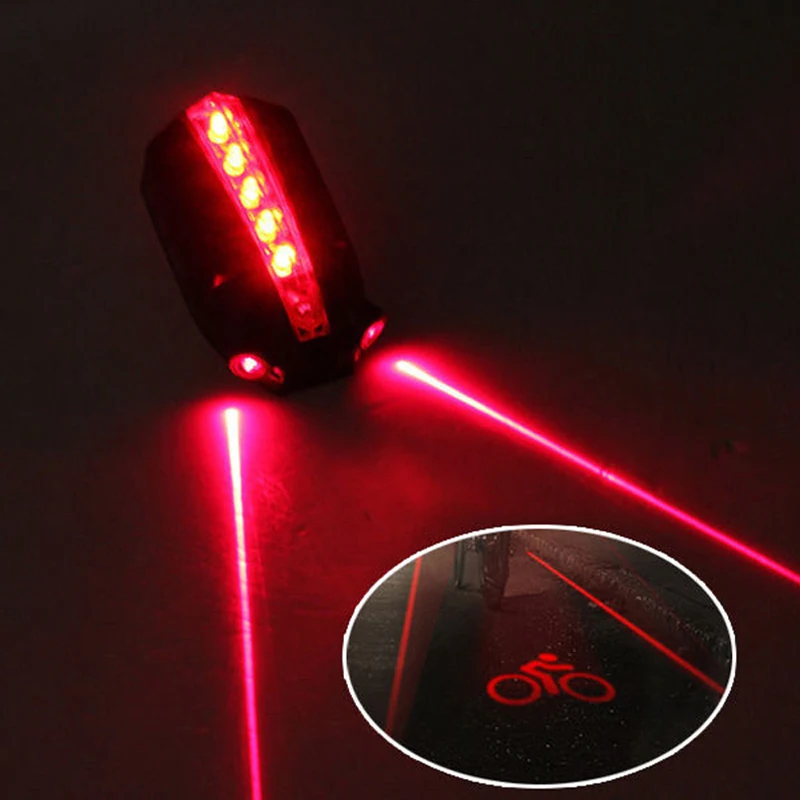 Beam "bike logo" Waterproof Rear Bicycle Tail Light 2 Laser+5 LED Red Lamp 4 flashing model Night Safety Warning Bike Accessorie
Beam "bike logo" Waterproof Rear Bicycle Tail Light 2 Laser+5 LED Red Lamp 4 flashing model Night Safety Warning Bike Accessorie