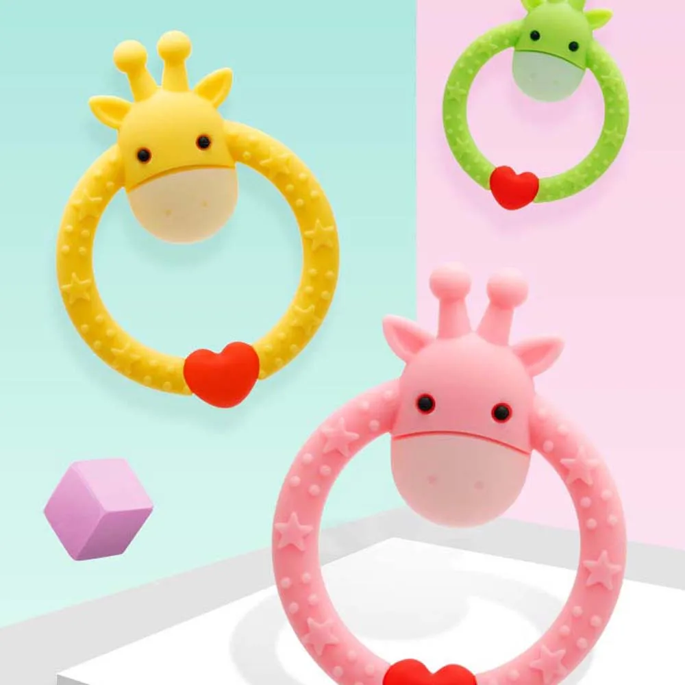 1PC Baby Silicone Teether BPA Free DIY Cartoon Deer Ring Teethers Infant Chew Charms Kids Teething Nursing Toddle Necklace Toys
1PC Baby Silicone Teether BPA Free DIY Cartoon Deer Ring Teethers Infant Chew Charms Kids Teething Nursing Toddle Necklace Toys