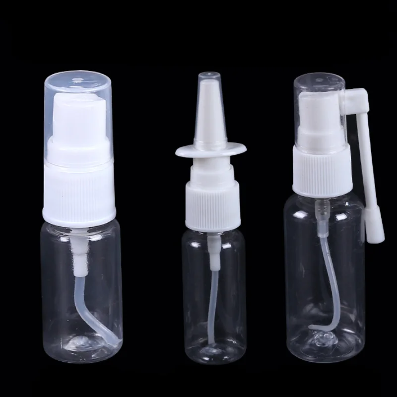 

2pcs 10ml/20ml/30ml Clear Empty Plastic Nasal Spray Bottles Pump Sprayer Mist Nose Spray Refillable Bottling Packaging