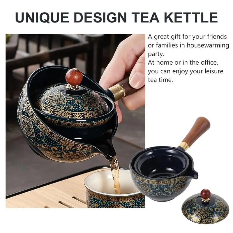 1pc Ceramic Teapot Handheld Teapot Exquisite Tea Set Side Handle Tea Kettle Chinese Household Filter Tea Maker
1pc Ceramic Teapot Handheld Teapot Exquisite Tea Set Side Handle Tea Kettle Chinese Household Filter Tea Maker