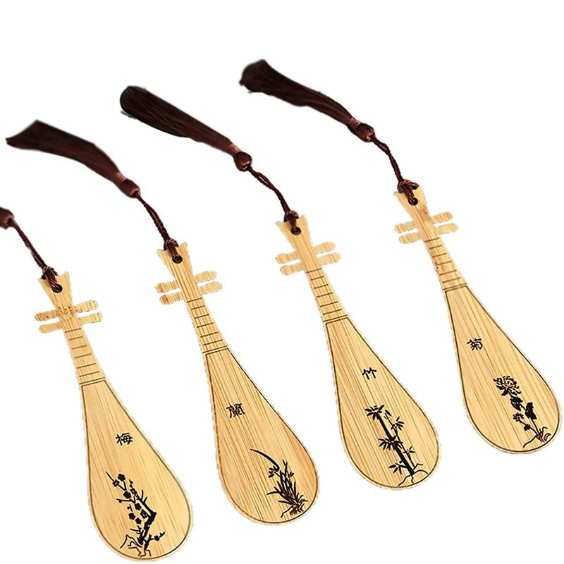 4PCS Bamboo Wooden Bookmarks with Tassels Retro Classical Musical Instrument Bookmark for Book Lovers
4PCS Bamboo Wooden Bookmarks with Tassels Retro Classical Musical Instrument Bookmark for Book Lovers
