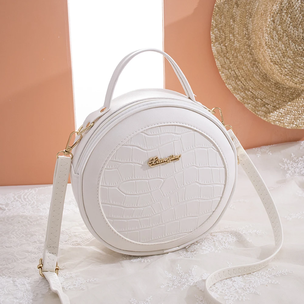 Women Alligator Pattern Shoulder Bag Round Circle Purse Lady PU Leather Small Zipper Solid Color Messenger Satchel Handbag
Women Alligator Pattern Shoulder Bag Round Circle Purse Lady PU Leather Small Zipper Solid Color Messenger Satchel Handbag