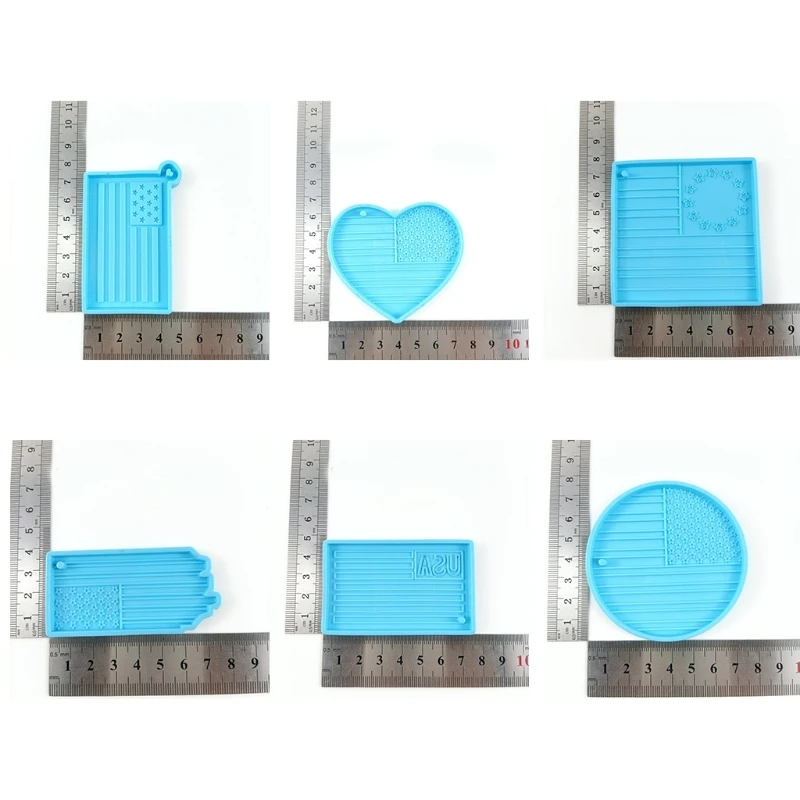 10 Styles Independence Day Flag Keychain Epoxy Resin Mold Key Chain Earrings Silicone Mould DIY Crafts Jewelry Tool
10 Styles Independence Day Flag Keychain Epoxy Resin Mold Key Chain Earrings Silicone Mould DIY Crafts Jewelry Tool