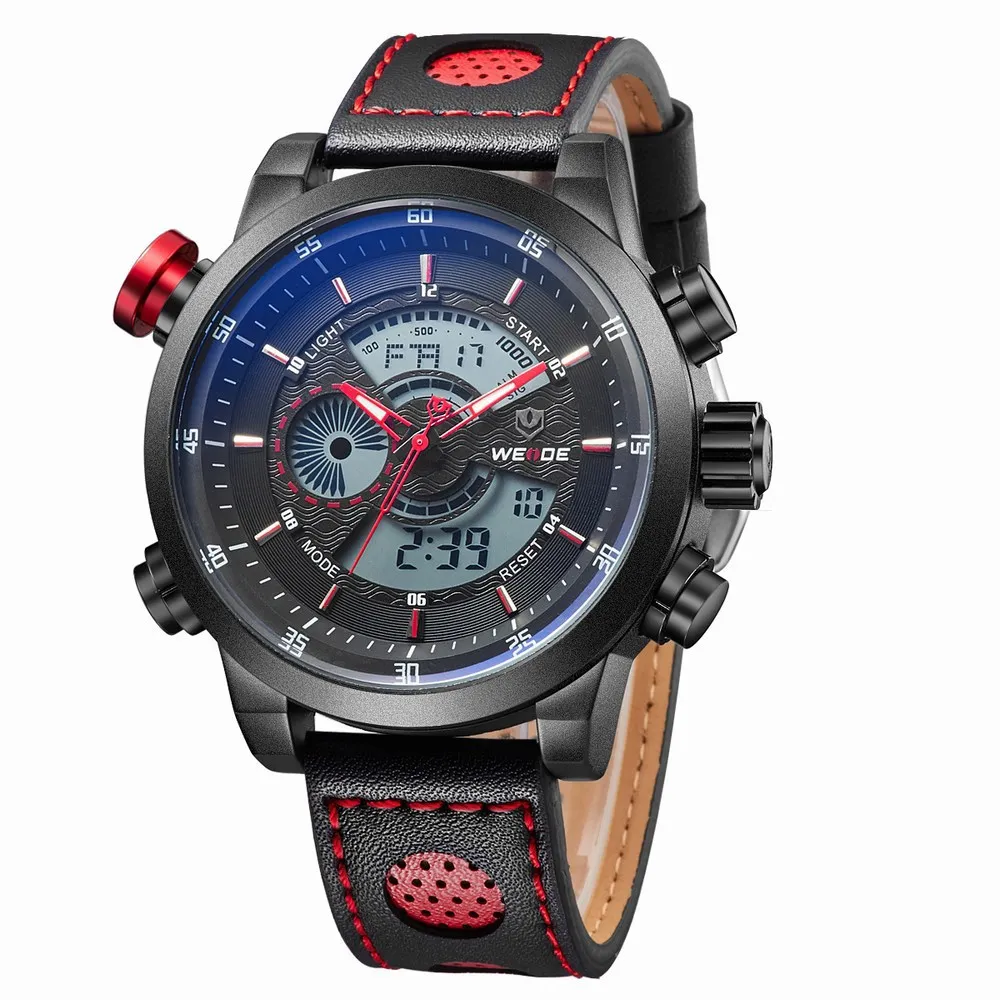WEIDE/3401 men's multifunctional water watch men's popular black belt double quartz watch
WEIDE/3401 men's multifunctional water watch men's popular black belt double quartz watch