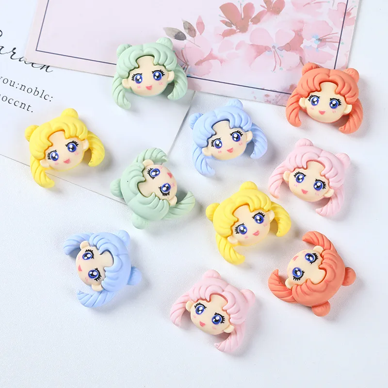 10Pcs Kawaii Cartoon Girl Head Flatback Resin Cabochon for Hair Bow Center Scrapbooking DIY Jewelry Craft Decoration Accessories
10Pcs Kawaii Cartoon Girl Head Flatback Resin Cabochon for Hair Bow Center Scrapbooking DIY Jewelry Craft Decoration Accessories
