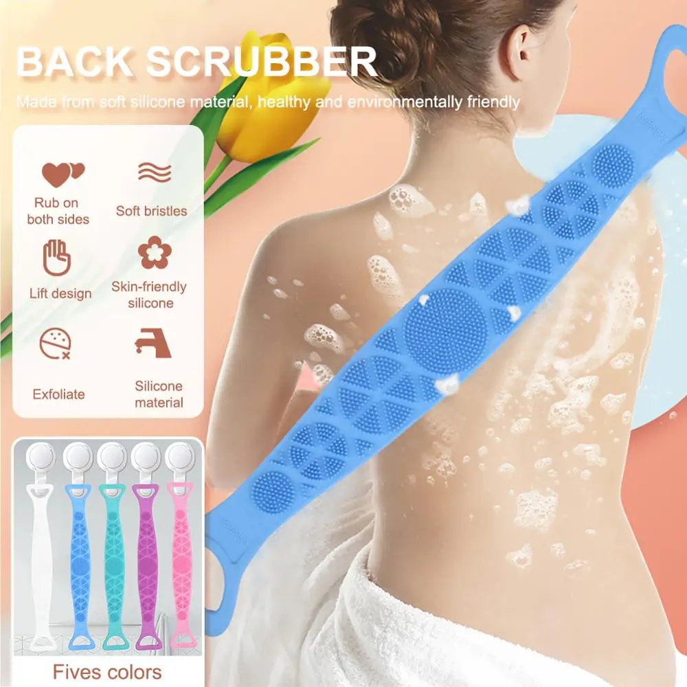 Silicone Back Bath Shower Wash Body Belt Brush Bath Towel Exfoliating Body Brush Body scrubber Tool
Silicone Back Bath Shower Wash Body Belt Brush Bath Towel Exfoliating Body Brush Body scrubber Tool