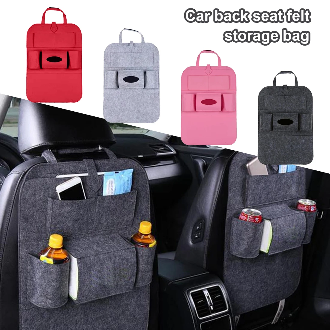 6 Pockets Car Back Seat Storage Bag Organizer Trunk Elastic Felt Storage Bag Organizer Hanging Car Accessories
6 Pockets Car Back Seat Storage Bag Organizer Trunk Elastic Felt Storage Bag Organizer Hanging Car Accessories