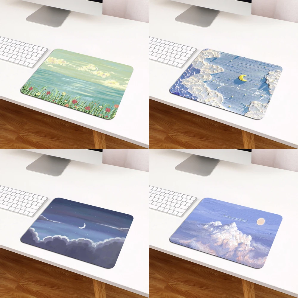 Kawaii Mouse Pad Fresh Oil Painting Cute Deskpad Gaming Wrinting Cute Desk Mats for Office Home PC Computer Keyboard 25x20cm
Kawaii Mouse Pad Fresh Oil Painting Cute Deskpad Gaming Wrinting Cute Desk Mats for Office Home PC Computer Keyboard 25x20cm