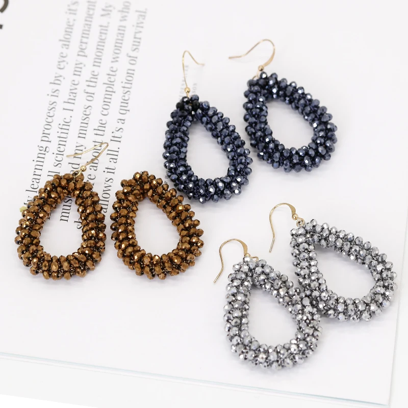 AMORCOME Ethnic Handmade Beaded Waterdrop Earrings Vintage Crystal Beads Geometric Dangle Drop Earrings for Women Jewelry Gift
AMORCOME Ethnic Handmade Beaded Waterdrop Earrings Vintage Crystal Beads Geometric Dangle Drop Earrings for Women Jewelry Gift