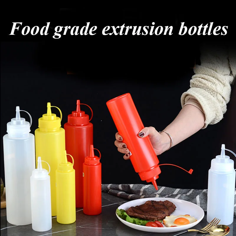 250ml/360ml/450ml Squeeze Condiment Bottles With On Cap Lids Ketchup Mustard Hot Sauces Olive Oil Bottles Kitchen Accessories
250ml/360ml/450ml Squeeze Condiment Bottles With On Cap Lids Ketchup Mustard Hot Sauces Olive Oil Bottles Kitchen Accessories