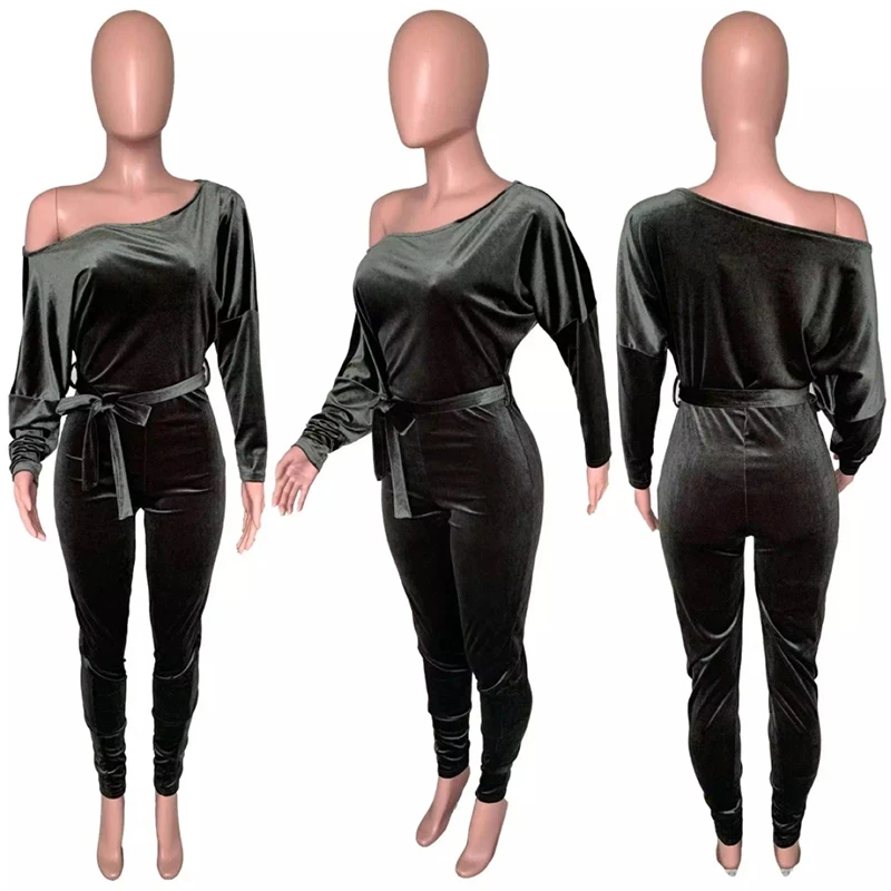 One-Shoulder Casual Rompers Women Jumpsuit One-shoulder bat sleeve Bodycon sporty streetwear Fashion outfits Jumpsuits 2020
One-Shoulder Casual Rompers Women Jumpsuit One-shoulder bat sleeve Bodycon sporty streetwear Fashion outfits Jumpsuits 2020