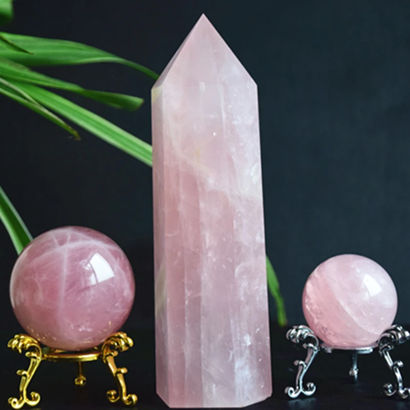Natural Pink Quartz Crystal Ball And crystal wand reiki cures wedding decorations Drop Shipping
Natural Pink Quartz Crystal Ball And crystal wand reiki cures wedding decorations Drop Shipping