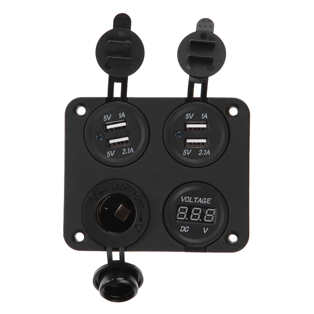 4 USB Ports Car Boat Truck RV Charger 12V Power Outlet Digital Voltmeter Panel Professional Car Cigarette Lighter Socket
4 USB Ports Car Boat Truck RV Charger 12V Power Outlet Digital Voltmeter Panel Professional Car Cigarette Lighter Socket