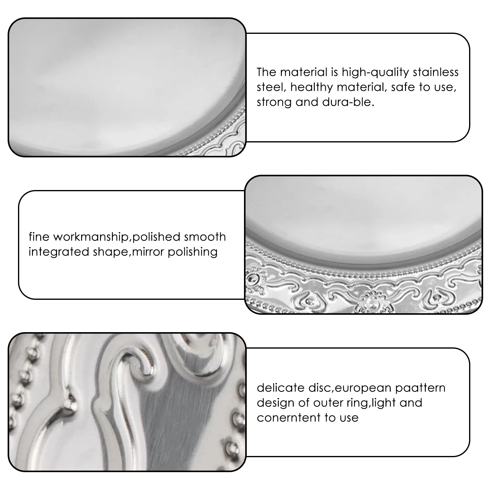 1pc Stainless Steel Round Disk Western Steak Plate Household Fruit Plate Dining Plate Serving Dishes Kitchen Tray European Style
1pc Stainless Steel Round Disk Western Steak Plate Household Fruit Plate Dining Plate Serving Dishes Kitchen Tray European Style