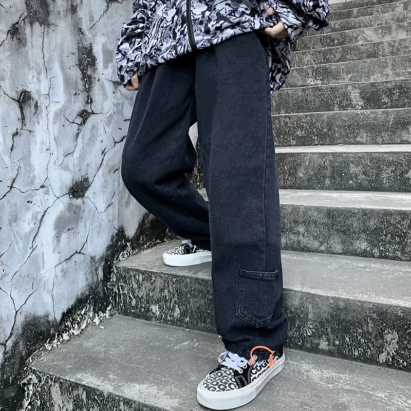 Harajuku Men and Women Jeans Tooling Casual Pants Loose and Versatile Drawstring Daddy Trousers Wide Leg Trousers Fall Feeling
Harajuku Men and Women Jeans Tooling Casual Pants Loose and Versatile Drawstring Daddy Trousers Wide Leg Trousers Fall Feeling