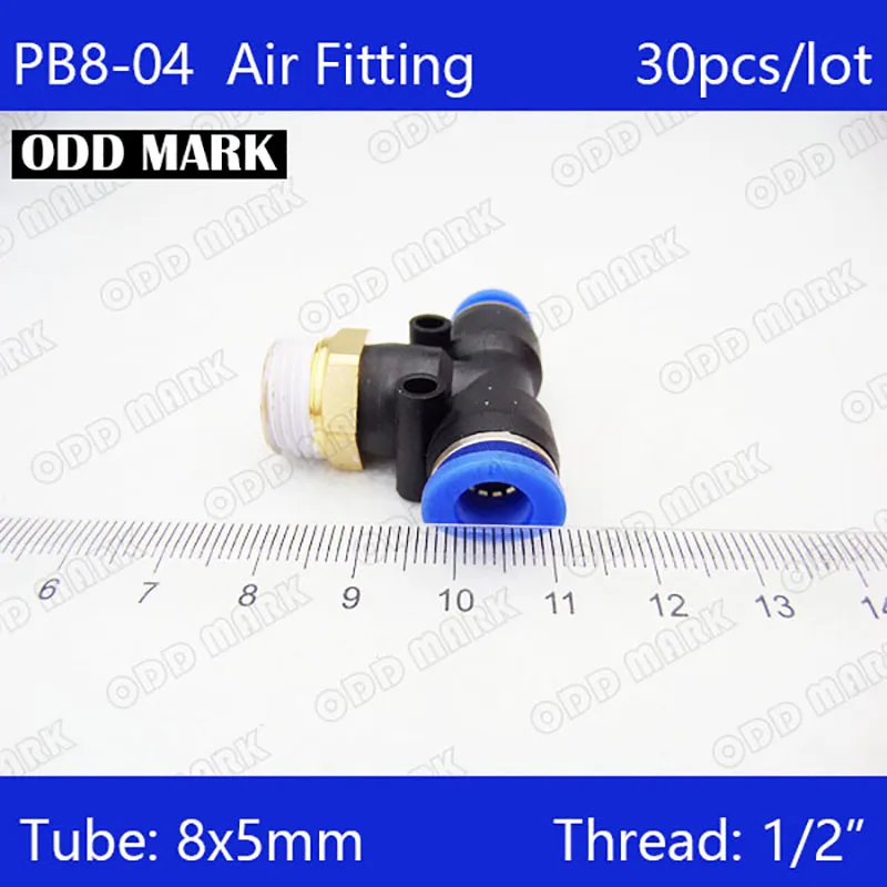 PB8-04 Free shipping HIGH QUALITY 30Pcs Pneumatic 1/2" Male Thread 8mm Push In Quick Fittings T Connectors
PB8-04 Free shipping HIGH QUALITY 30Pcs Pneumatic 1/2" Male Thread 8mm Push In Quick Fittings T Connectors