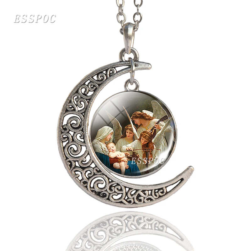 Fairy Moon on Angel Crescent Pendant Necklace Angel Wings Jewelry Fairy Moon Light Women Fashion Accessories
Fairy Moon on Angel Crescent Pendant Necklace Angel Wings Jewelry Fairy Moon Light Women Fashion Accessories