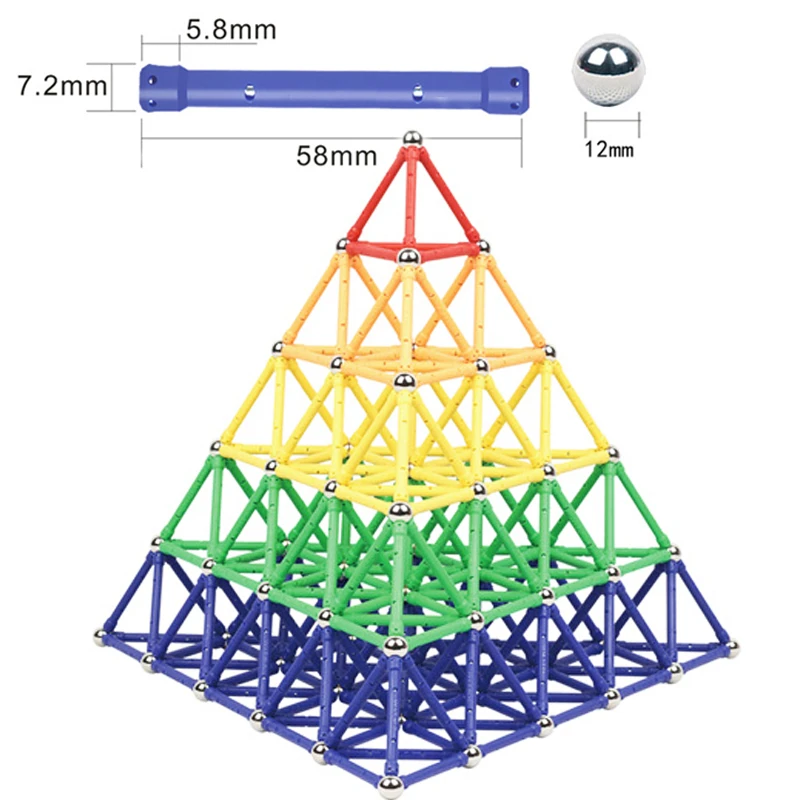 Newly 3D Long Magnetic Building Blocks Magnet Sticks Construction Designer Set Modeling Toys For Kids Gift | Игрушки и хобби