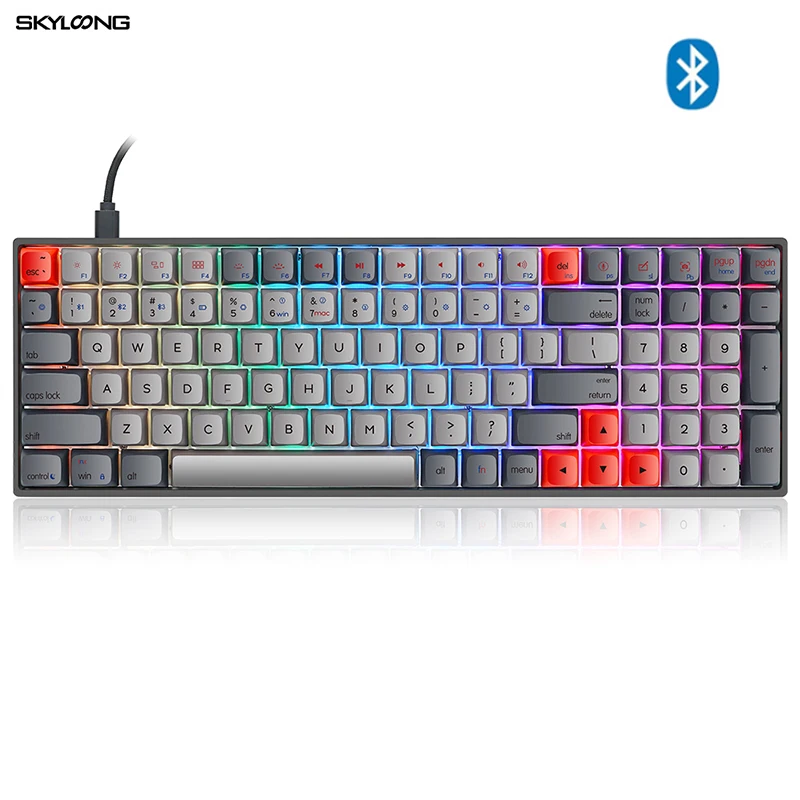 Беспроводная механическая клавиатура SKYLOONG GK96 с Bluetooth, 96 клавиш, оси, клавиши PBT, USB Проводные геймерские клавиатуры, аксессуары для ПК и игр
Беспроводная механическая клавиатура SKYLOONG GK96 с Bluetooth, 96 клавиш, оси, клавиши PBT, USB Проводные геймерские клавиатуры, аксессуары для ПК и игр
