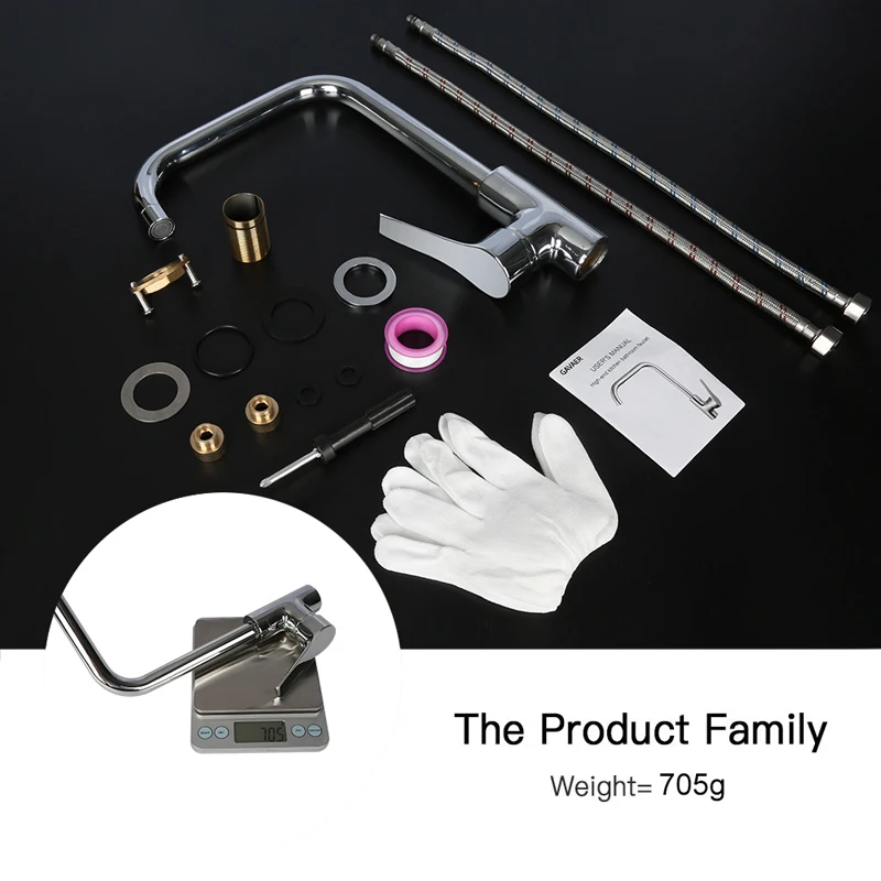 Gavaer Kitchen Rotation Faucet Brass Faucet Kitchen Sink Tap Drinking Filtered Water Kitchen Faucet Right Angle Design Hot&Cold
Gavaer Kitchen Rotation Faucet Brass Faucet Kitchen Sink Tap Drinking Filtered Water Kitchen Faucet Right Angle Design Hot&Cold