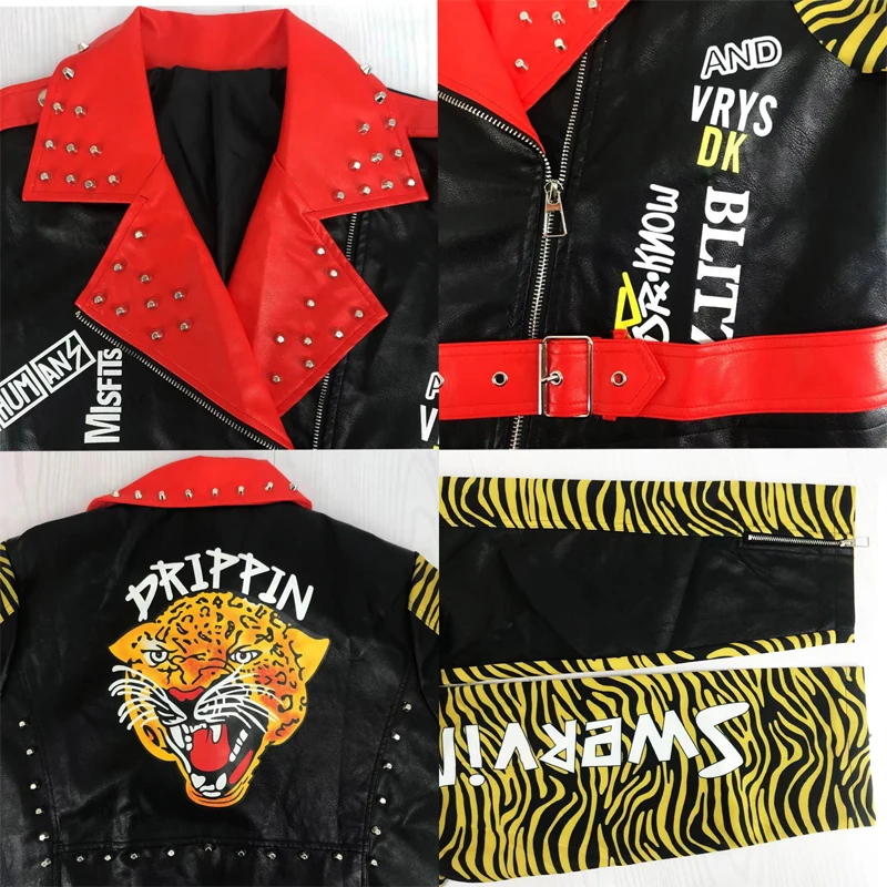 ZYSHUXIU Women's Side Night Motorcycle Oversized Black Jacket, Leopard Tiger Head Punk Metal Zipper Tassel Chain Belt S-5XL
ZYSHUXIU Women's Side Night Motorcycle Oversized Black Jacket, Leopard Tiger Head Punk Metal Zipper Tassel Chain Belt S-5XL