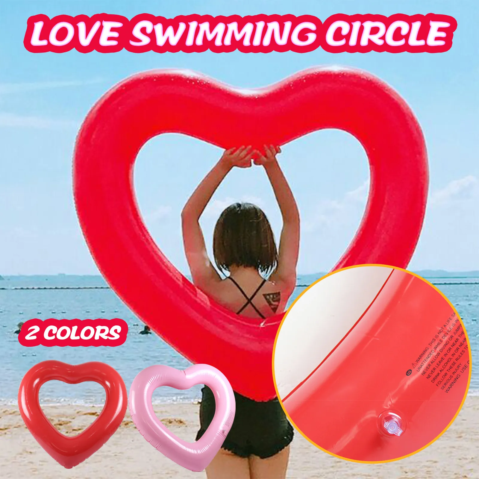 Heart Swimming Ring Laps Inflatable Float Loving Heart Adult Child Swim Ring Summer Beach Swimming Circle
Heart Swimming Ring Laps Inflatable Float Loving Heart Adult Child Swim Ring Summer Beach Swimming Circle