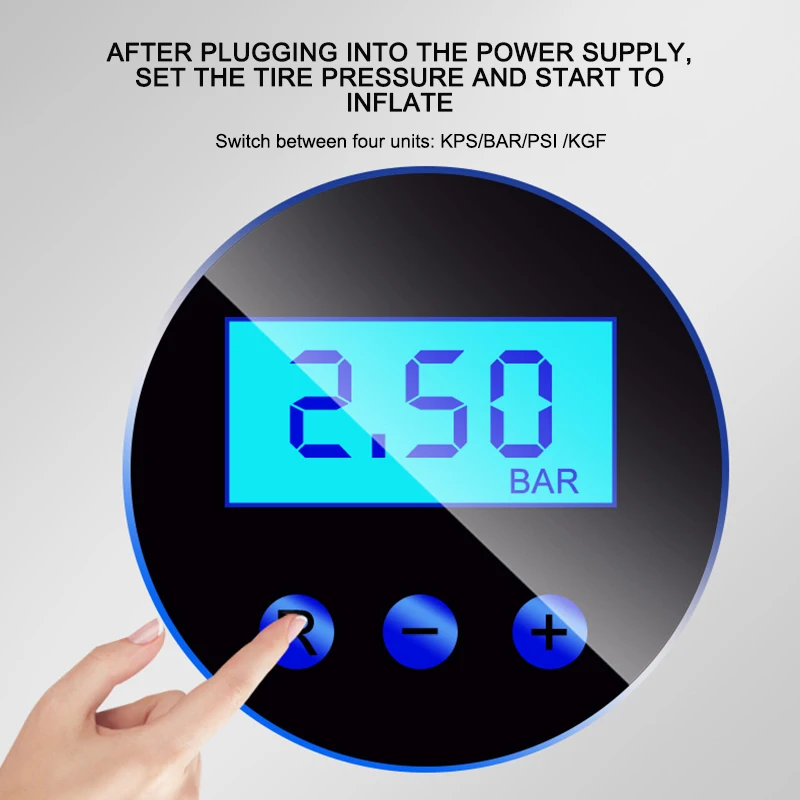 120W Car Portable Air Compressor Pump DC 12 V Digital Tire Inflator 150 PSI Auto Air Pump for Car Motorcycle LED Light Tire Pump
120W Car Portable Air Compressor Pump DC 12 V Digital Tire Inflator 150 PSI Auto Air Pump for Car Motorcycle LED Light Tire Pump