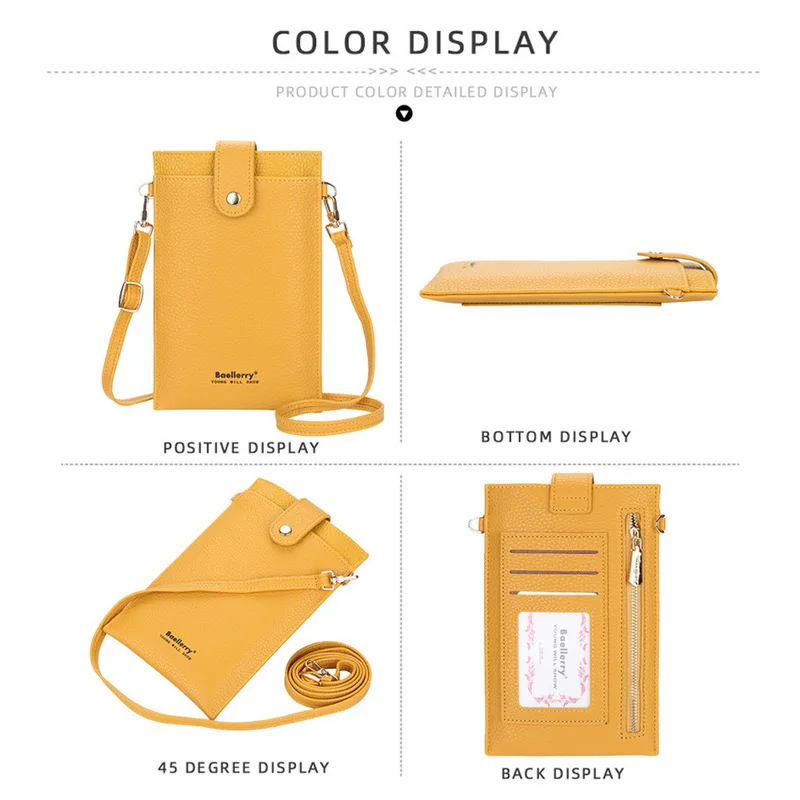 Women Handbag Purses Solid Color Leather Shoulder Strap Bag Mobile Phone Bag Card Holders Wallet Purses Crossbody bag for Girls
Women Handbag Purses Solid Color Leather Shoulder Strap Bag Mobile Phone Bag Card Holders Wallet Purses Crossbody bag for Girls