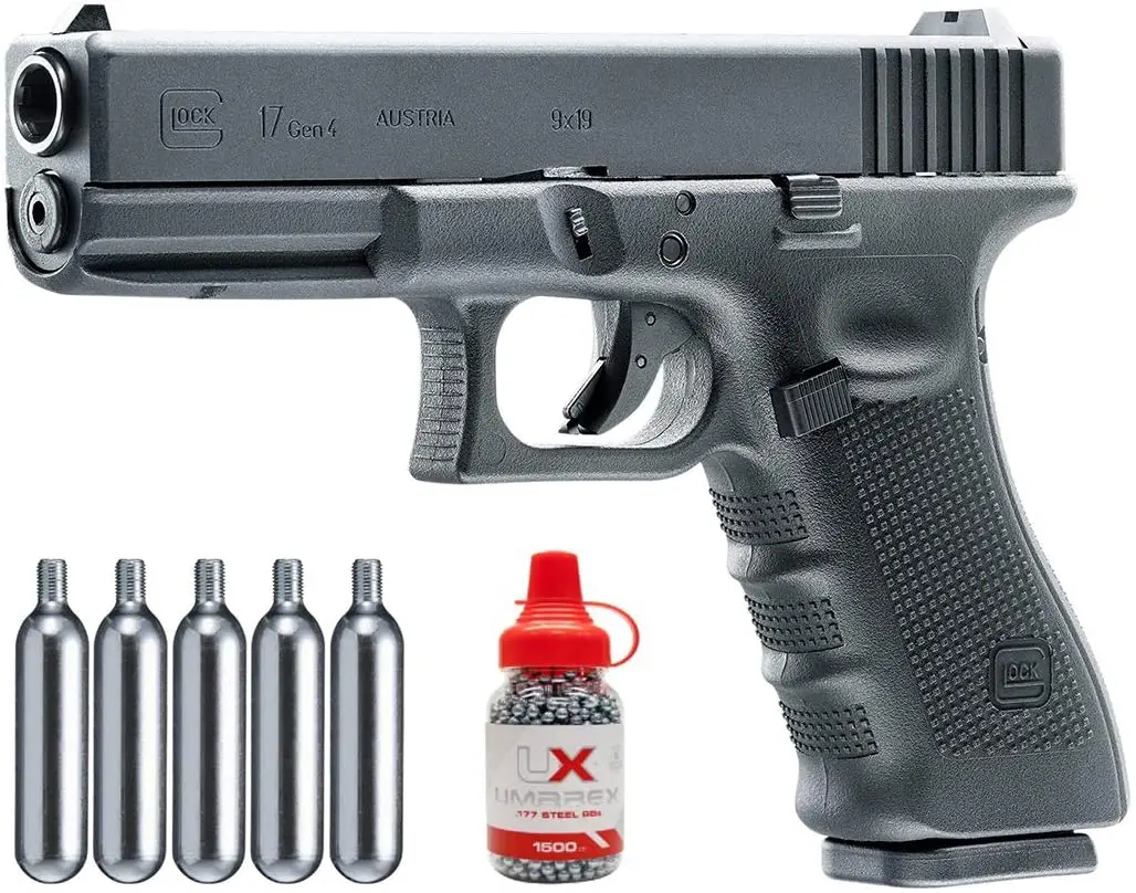 Wearable4U GIock 17 GEN4 Blowback Air Gun and 5x12 CO2 Tanks and Pack of 1500ct Steel BBS Bundle (Black) Metal wall sign
Wearable4U GIock 17 GEN4 Blowback Air Gun and 5x12 CO2 Tanks and Pack of 1500ct Steel BBS Bundle (Black) Metal wall sign