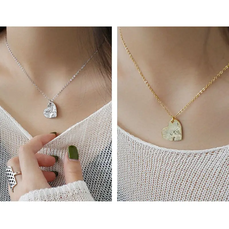 Silvology 925 Sterling Silver Irregular Heart Necklace Concave Convex Surface Elegant Western Women's Pendant Necklace Jewelry
Silvology 925 Sterling Silver Irregular Heart Necklace Concave Convex Surface Elegant Western Women's Pendant Necklace Jewelry