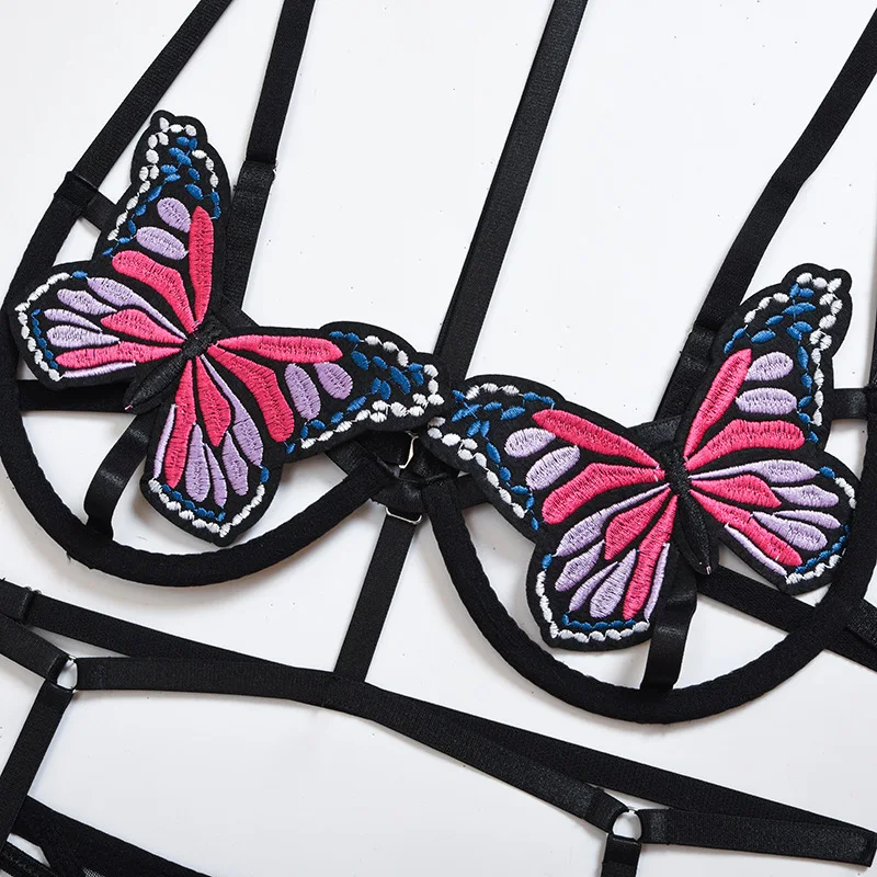 porno women's sexy butterfly embroidery garter lingerie set underwear female G-string hot lingerie transparent bra set
porno women's sexy butterfly embroidery garter lingerie set underwear female G-string hot lingerie transparent bra set
