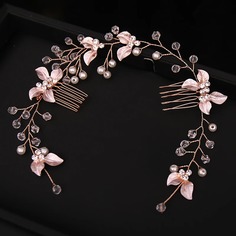 Wedding Hair Comb Forseven New Style Zinc Alloy Rhinestone Pearl Material Rose Gold Classic Fashion Ladies Hair Comb Girl Gift
Wedding Hair Comb Forseven New Style Zinc Alloy Rhinestone Pearl Material Rose Gold Classic Fashion Ladies Hair Comb Girl Gift