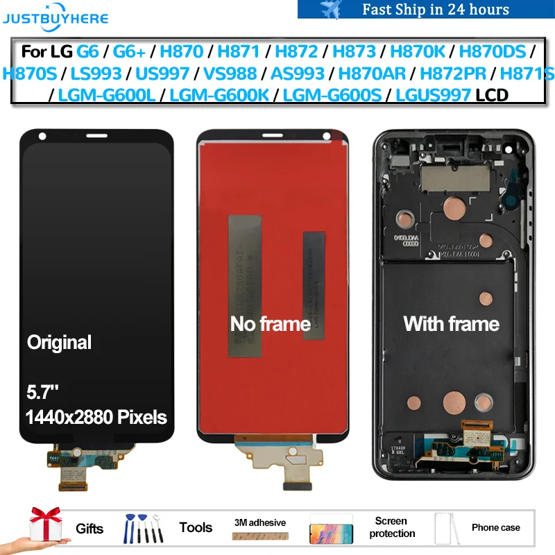 Original For LG G6 G6+ H870 H871 H872 H873 H870K LS993 US997 VS988 Pantalla lcd Display Touch Panel Screen Digitizer Assembly
Original For LG G6 G6+ H870 H871 H872 H873 H870K LS993 US997 VS988 Pantalla lcd Display Touch Panel Screen Digitizer Assembly