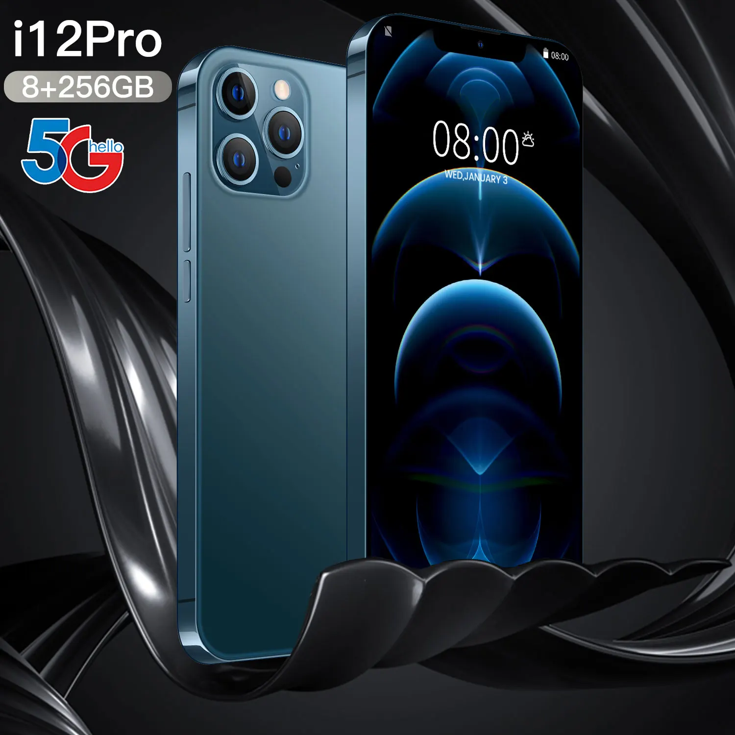Mobile Phones i12 Pro 6.7 inch 6800mAh Dual SIM 512GB ROM 12GB RAM Andriod10.0 16+32MP MTK6889 Smartphones Global Version 
Mobile Phones i12 Pro 6.7 inch 6800mAh Dual SIM 512GB ROM 12GB RAM Andriod10.0 16+32MP MTK6889 Smartphones Global Version