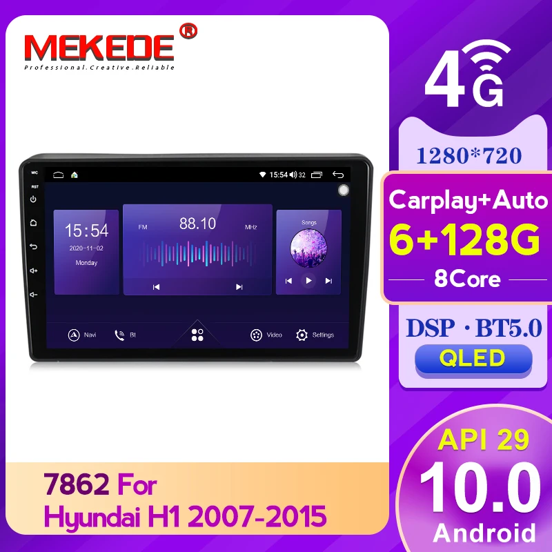 QLED экран Android 10 8core 6 + 128G GPS автомобильное радио мультимедийный видеоплеер для Hyundai