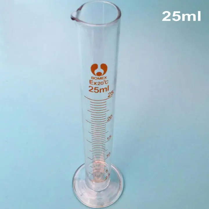 

Мерный стеклянный цилиндр 5 шт./лот 25 мл со шкалой для химических лабораторных экспериментов