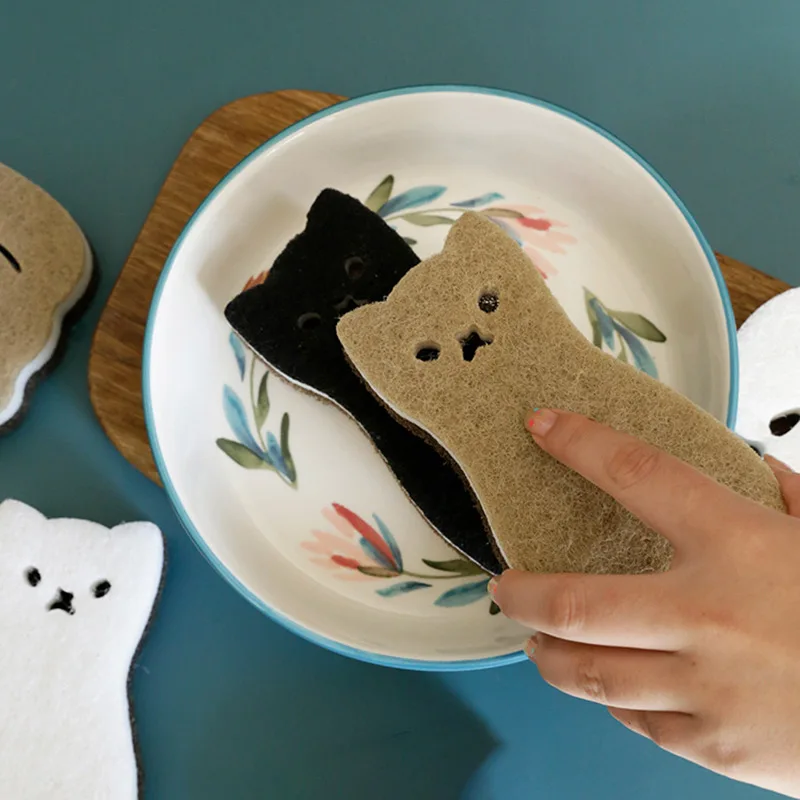 4Pcs Cute Cat Dishwashing Cloth Scrub Pad Dish Bowl Pot Easy To Clean Scrubber Sponge Kitchen Clean Brushes Scrub Pad
4Pcs Cute Cat Dishwashing Cloth Scrub Pad Dish Bowl Pot Easy To Clean Scrubber Sponge Kitchen Clean Brushes Scrub Pad